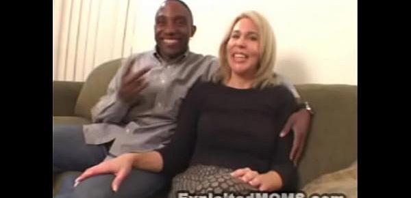  Amateur Mom decides to take on a Big Black Cock in Interracial Video